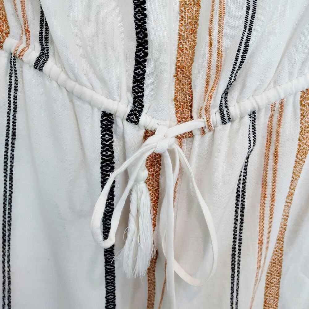 For The Republic Strapless Striped Linen Romper Size M - Picture 5 of 10